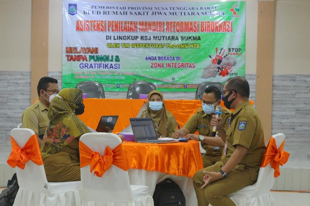 INSPEKTORAT PROVINSI NTB LAKSANAKAN REVIU LKE UNIT KERJA RSJ MUTIARA SUKMA